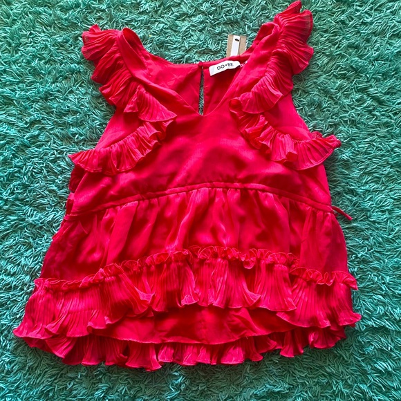 Hot Pink Ruffled Tank - Picture 2 of 2